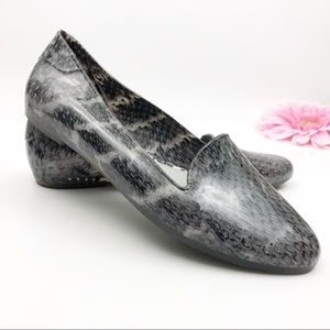 Melissa x Jason Wu Snakeskin Jelly Flats: Grey
